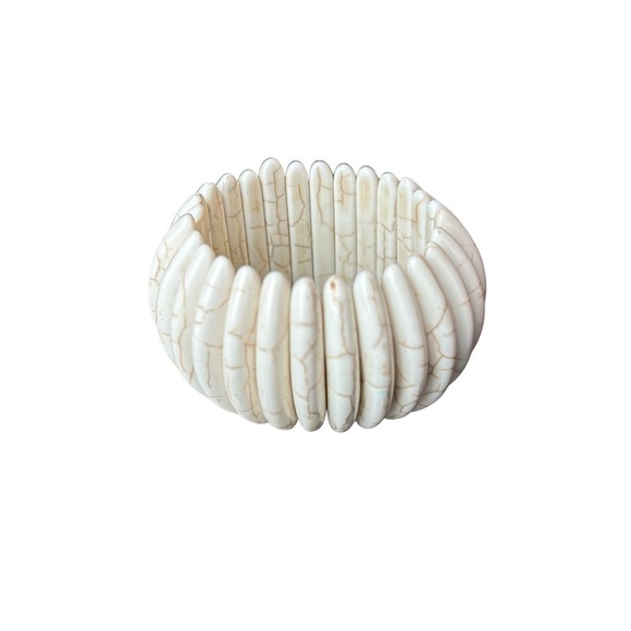 Stone Stretch Cuff Bracelet NWOT - Picture 5 of 9